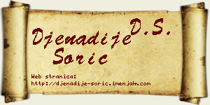 Đenadije Šorić vizit kartica